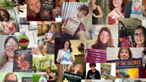 Photo of authors with their books